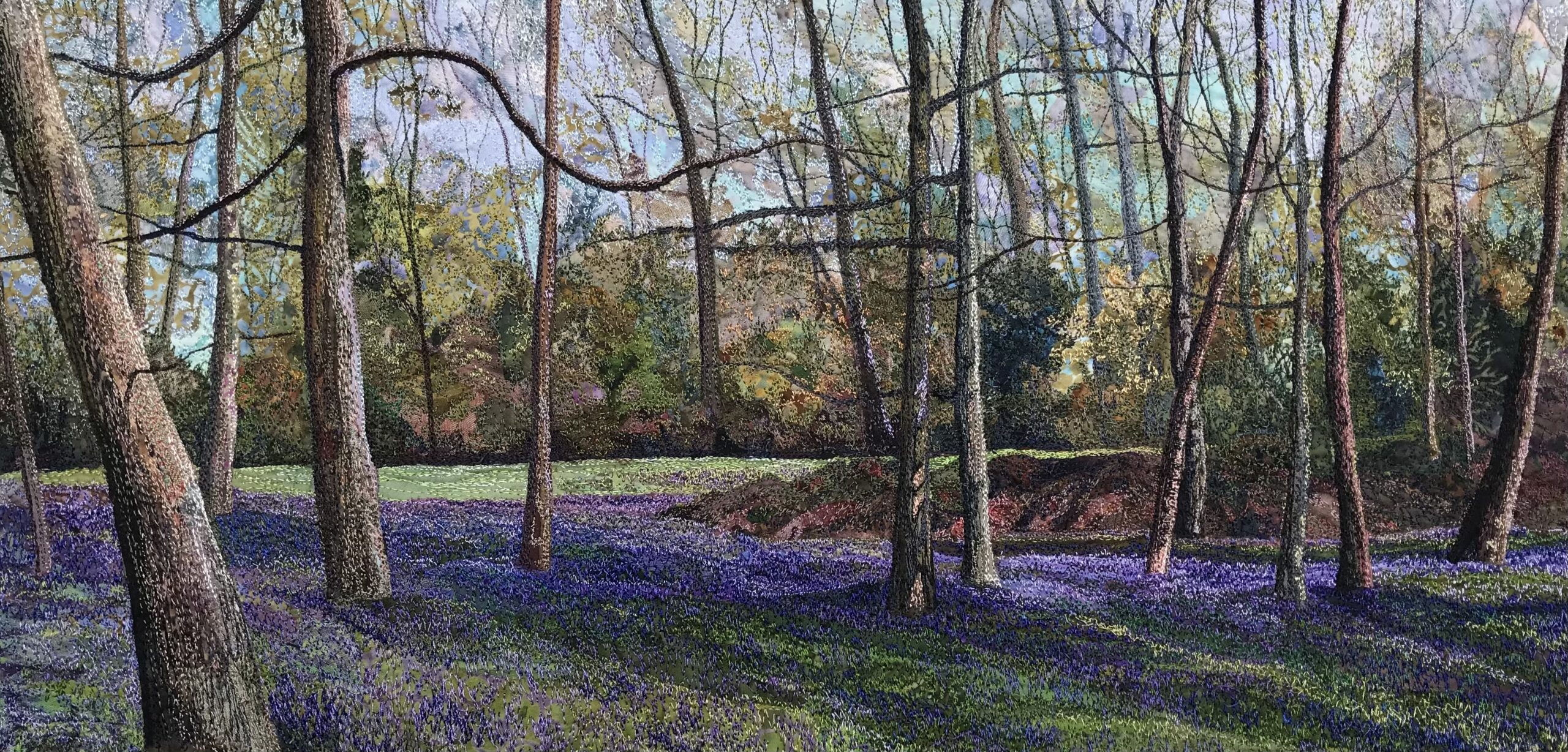Bluebells Embroidery by Rachel Wright